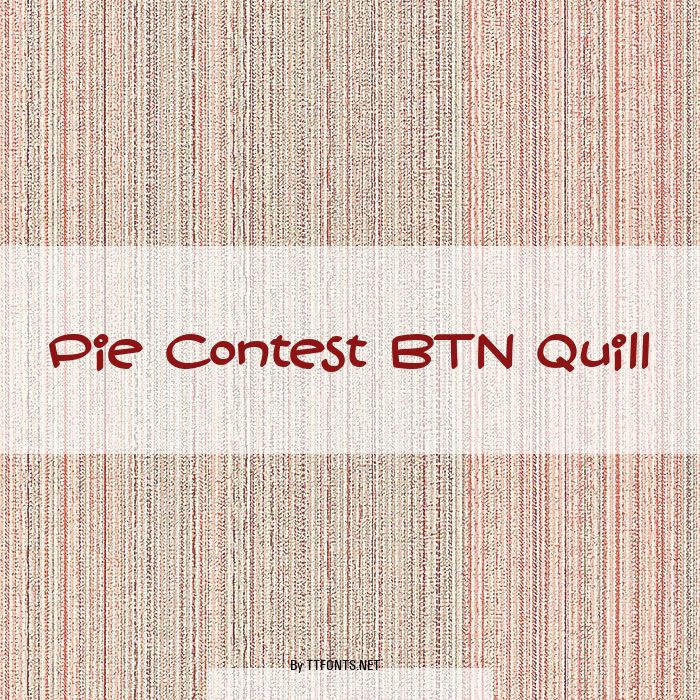 Pie Contest BTN Quill example